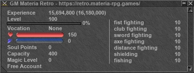Signature for player GM Materia Retro