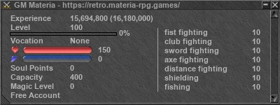 Signature for player GM Materia