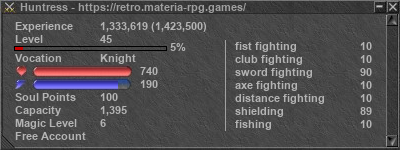 Signature for player Huntress