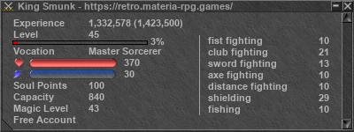 Signature for player King Smunk