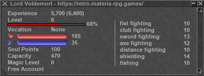 Signature for player Lord Voldemort